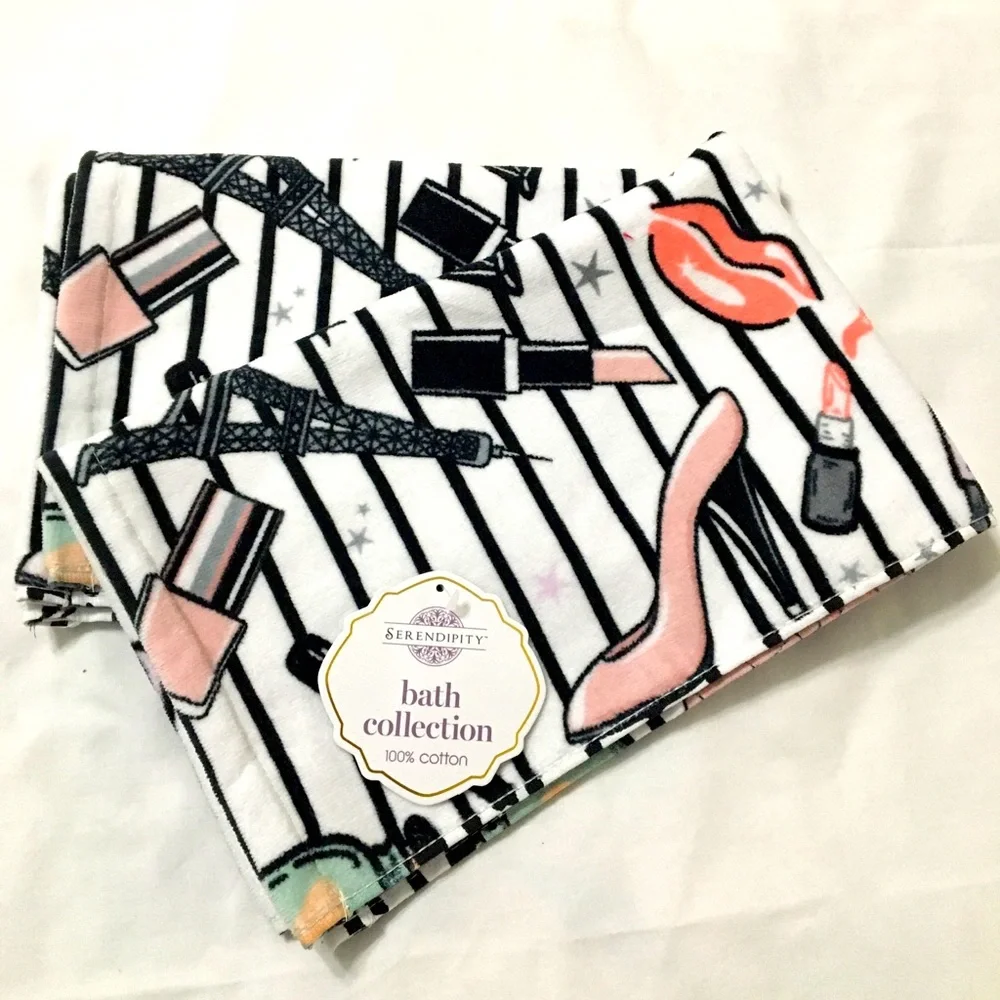 Paris fashion Beauty hand towels set